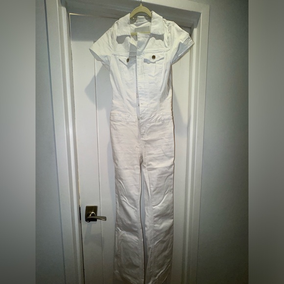 Bright white denim jumpsuit - Picture 12 of 14